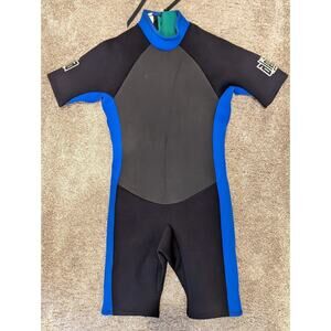 Aleeda A Classic Boys Junior Wetsuit Black Shorty Size Large/41 Cool Water 2mm